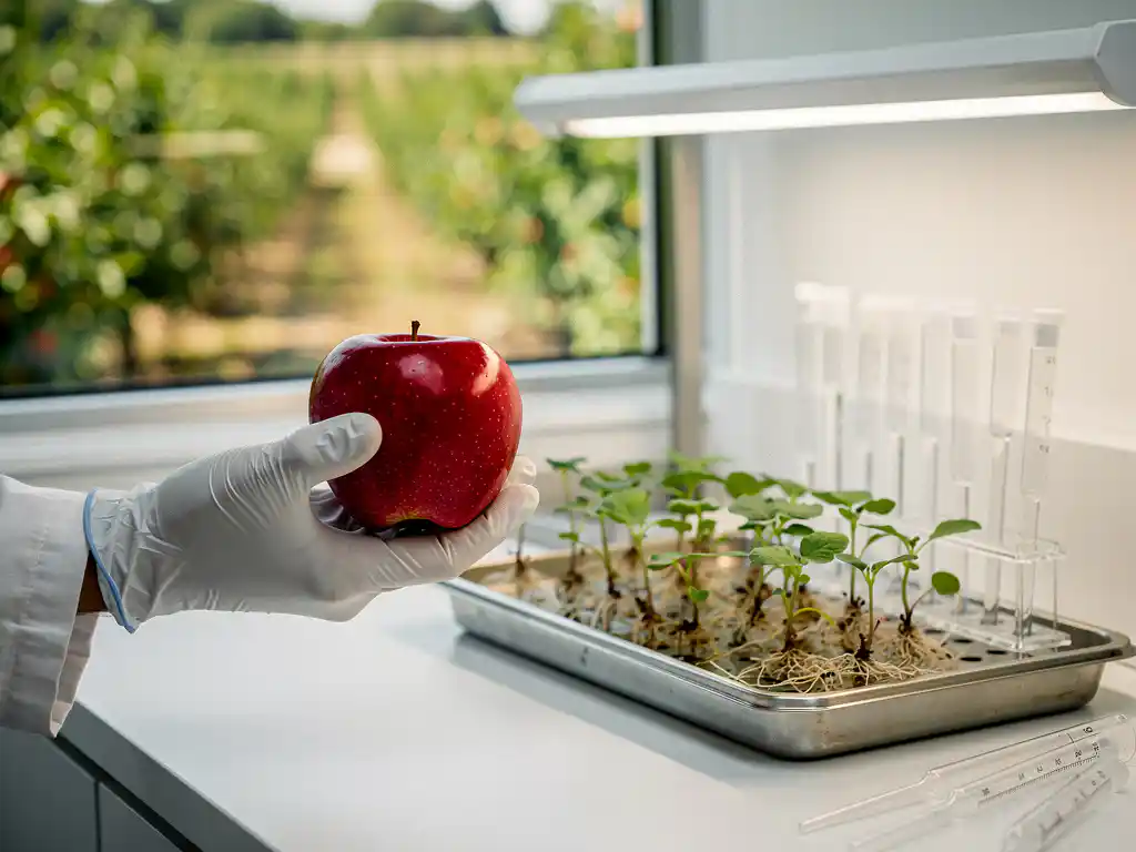 What role do molecular markers play in apple breeding?