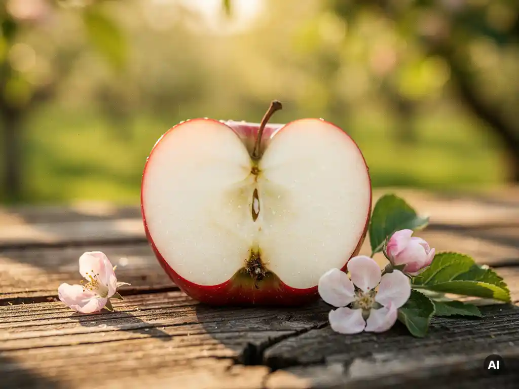 What determines the texture of an apple?