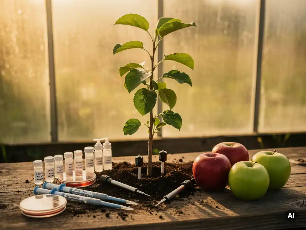 What are the latest developments in climate-resilient apple breeding?