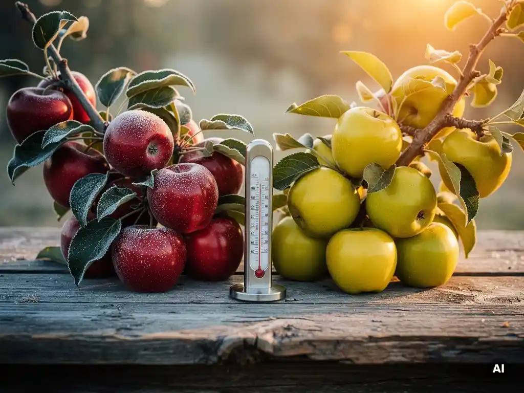What is the difference between high-chill and low-chill apple varieties?