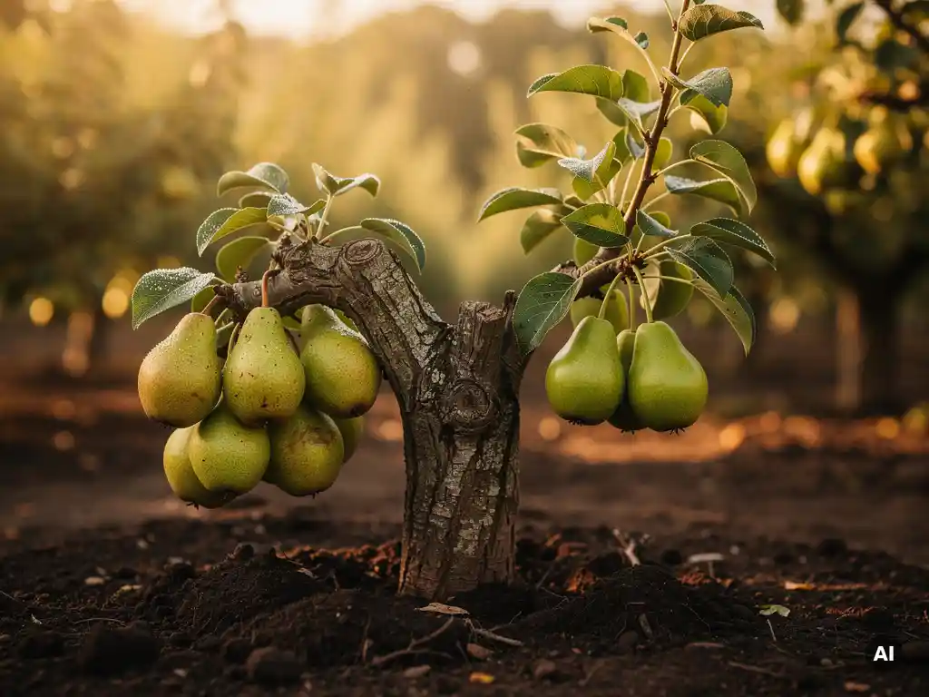 What is the difference between traditional and climate-resilient pear varieties?