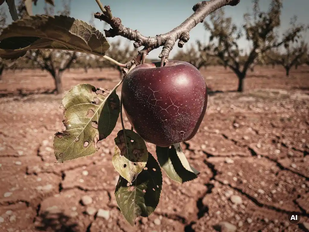 What are the consequences of climate change for apple growers?