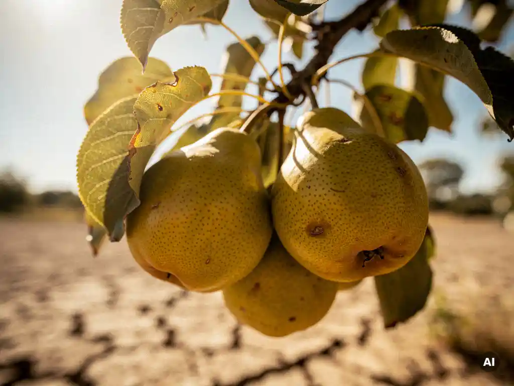 Which pear varieties are specifically bred for a warming climate?