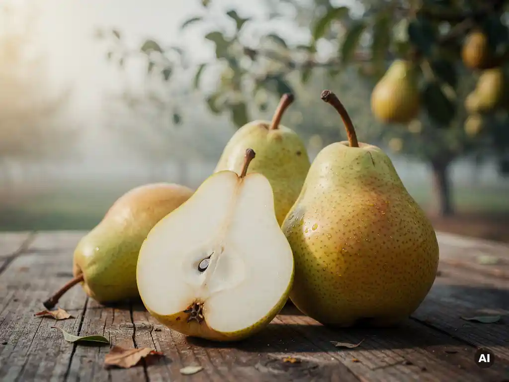 Which pear varieties are less prone to becoming mealy?