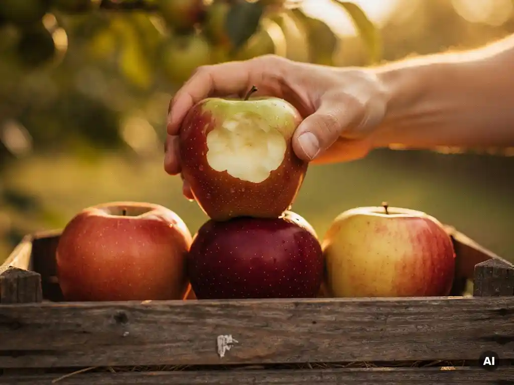 Which apple varieties are suitable for on-the-go consumption?