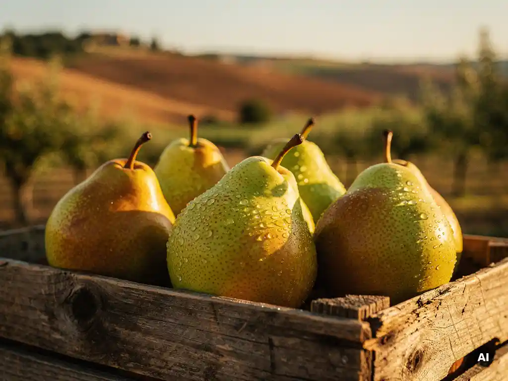 Which pear varieties are grown in Italy?
