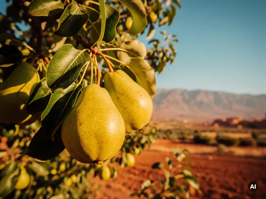 Which pear varieties are suitable for growing in Morocco?