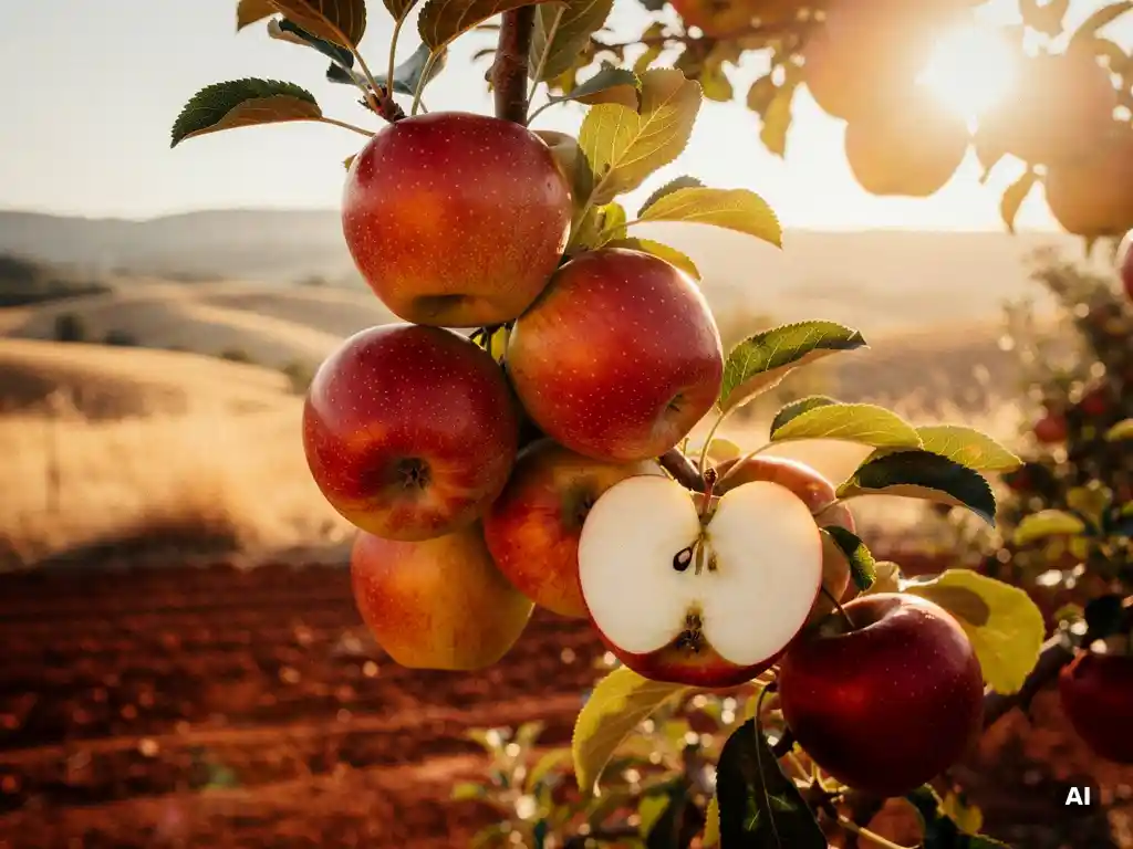 Which apple varieties are developed for warm regions?