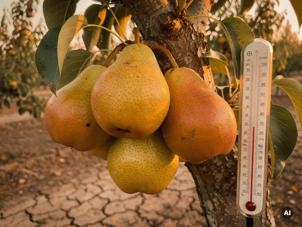 Which pear varieties are an alternative as chill units decrease?