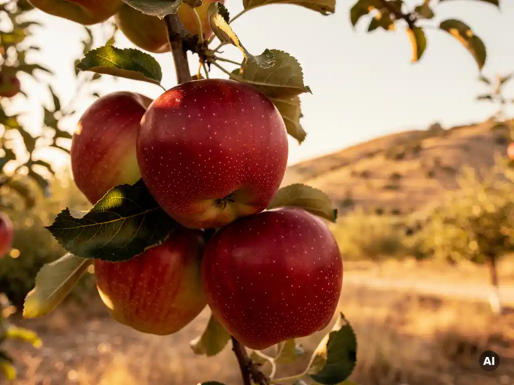 Which apple varieties combine good color with low chill requirements?