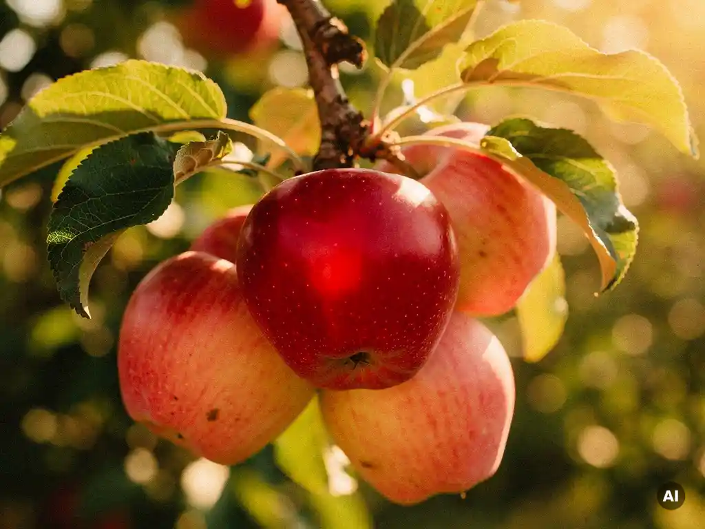 Which apple varieties retain their color under climate stress?