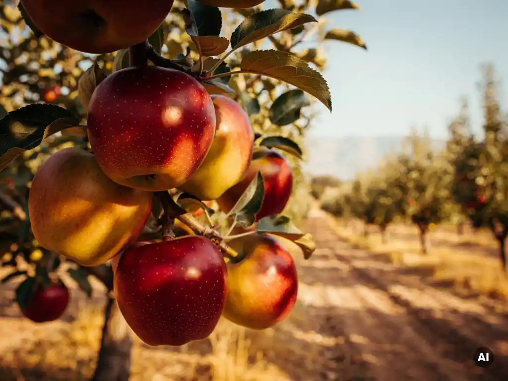 Which apple varieties have been tested in warm growing regions?