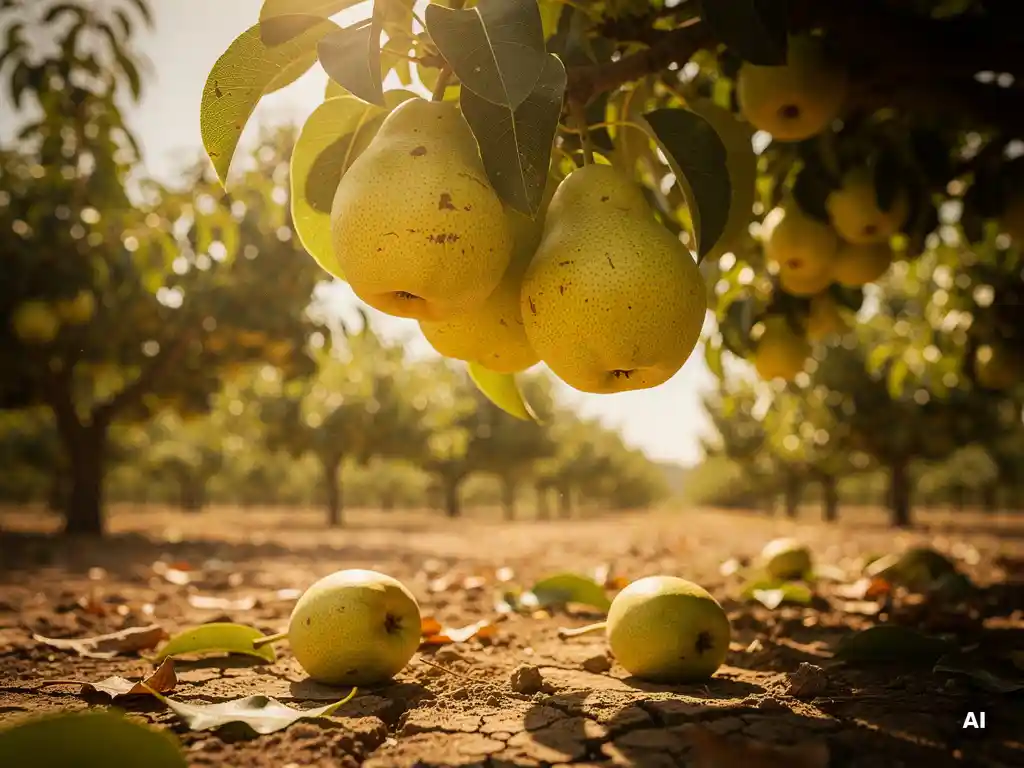 Which pear varieties grow well despite high temperatures?