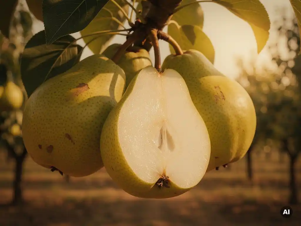 What are the latest developments in pear breeding for warm climates?